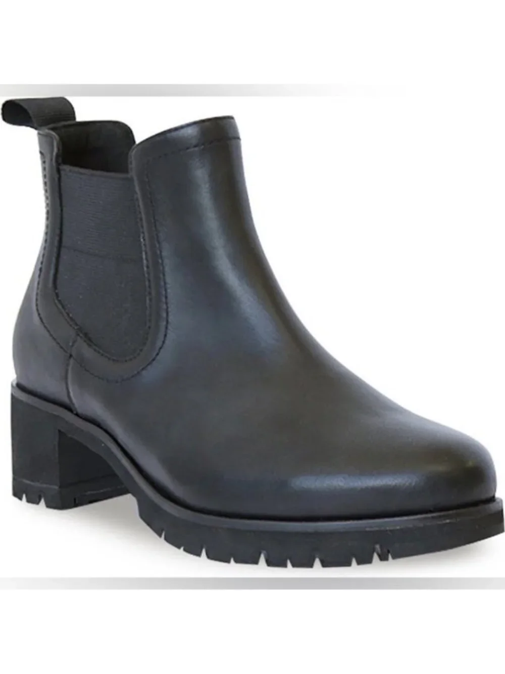 NEW Size 8 Munro Darcy Ankle Boots Leather Stretch Inset  Black Slip Ons
